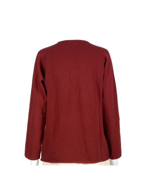 HERMES sweater size L Burgundy cashmere