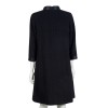 Coat wool and black silk CHANEL T 38