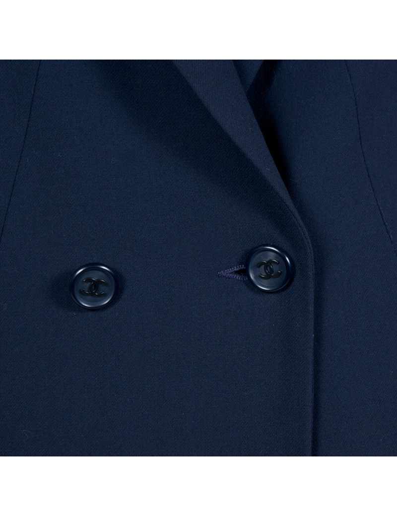 Manteau CHANEL  t 38 demi saison bleu marine