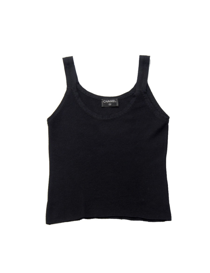 Top CHANEL cachemire noir 