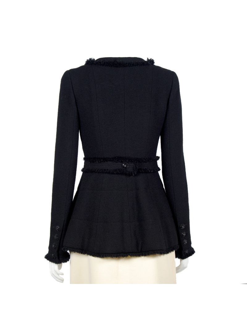 Veste CHANEL T36 laine noire