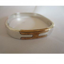 Bracelet ovale "PUZZLE" argent HERMÈS