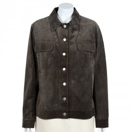 HERMES T42 (pecarie) leather jacket bronze