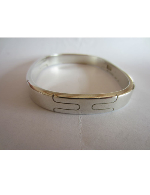 Bracelet ovale "PUZZLE" argent HERMÃˆS