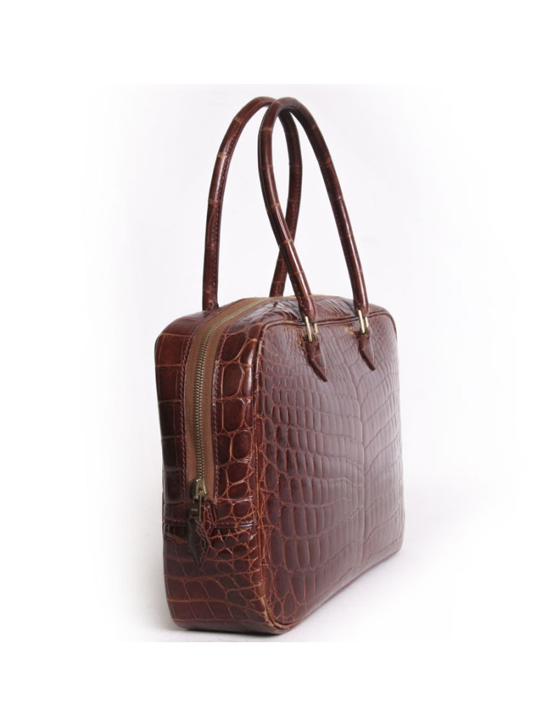 Bag HERMES pen pm in porosus brick