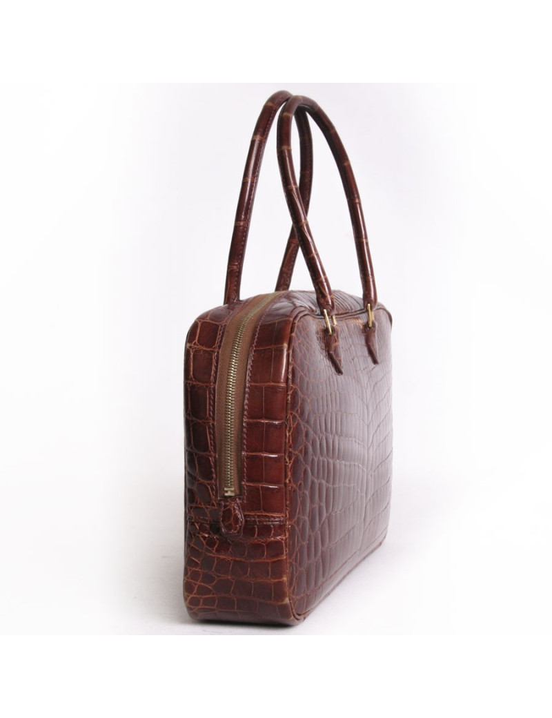 Bag HERMES pen pm in porosus brick