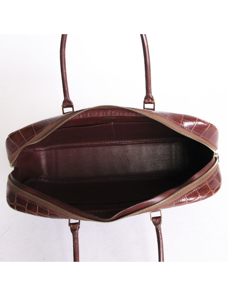 Bag HERMES pen pm in porosus brick