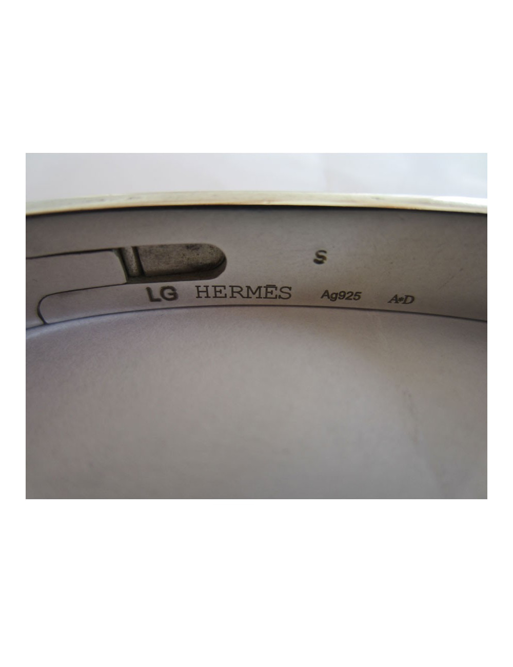 Bracelet ovale "PUZZLE" argent HERMÃˆS