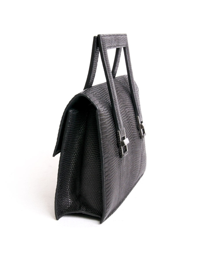 Bag HERMÈS vintage black lizard