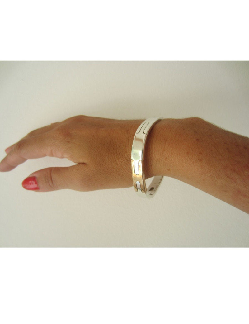 Oval bracelet "PUZZLE" Silver HERMES