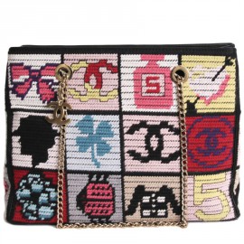 CHANEL multicolor crochet bag