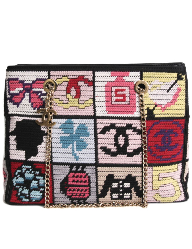 sac CHANEL crochet multicolor
