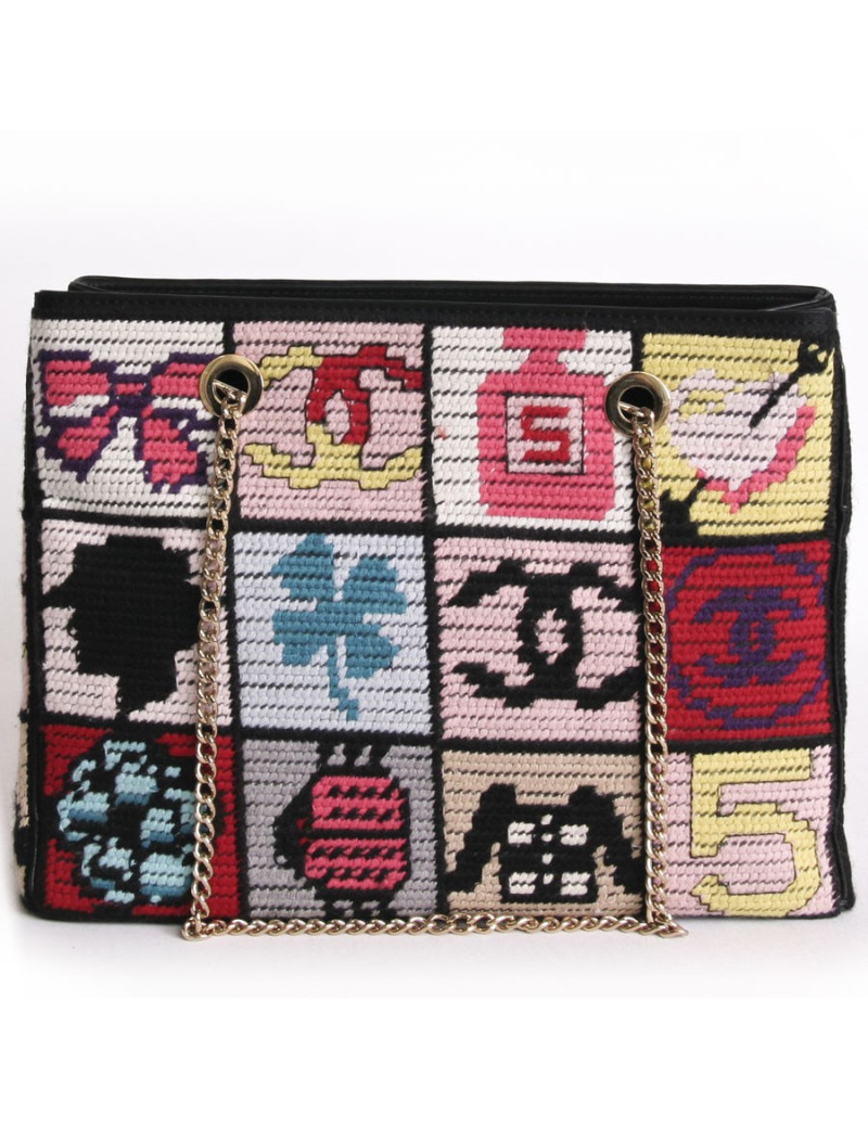 sac CHANEL crochet multicolor