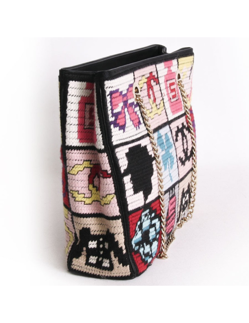 CHANEL multicolor crochet bag