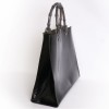 GUCCI collector smoked plastic tote bag with bamboo handles