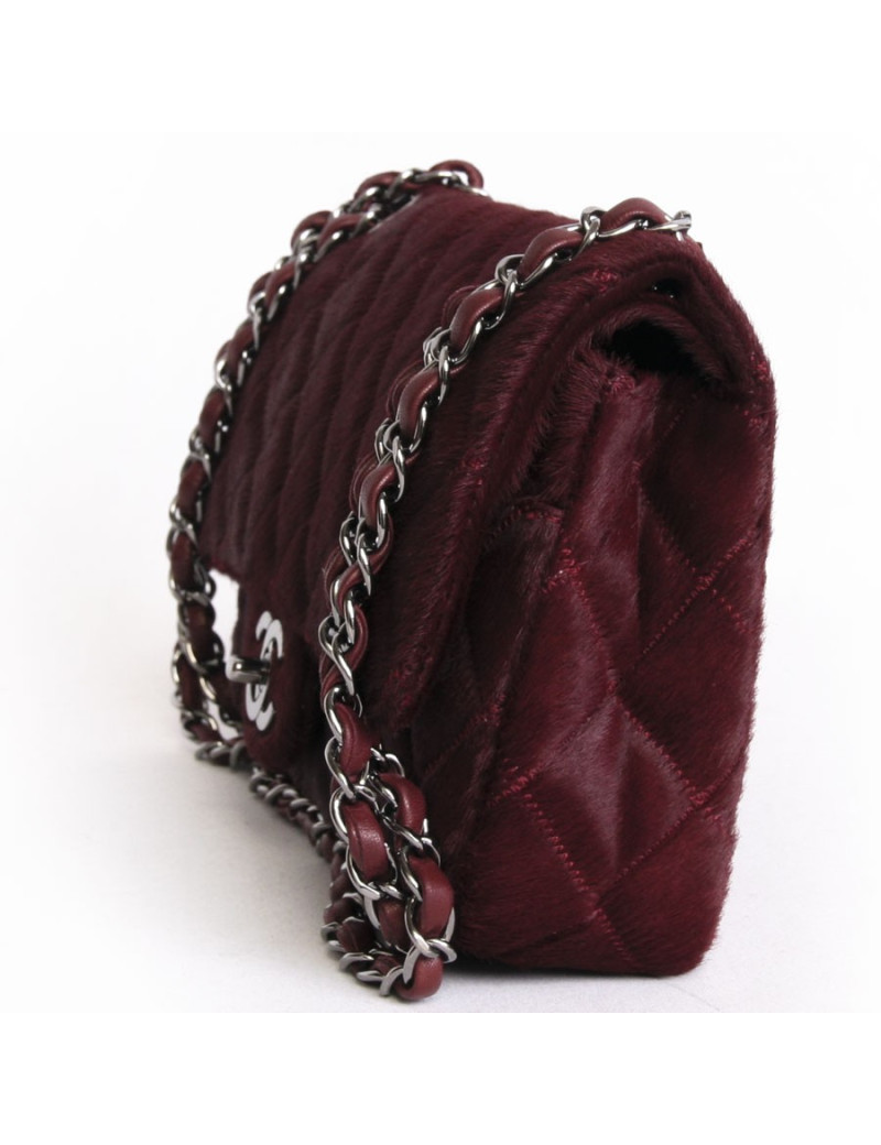 Bag CHANEL timeless in bordeaux foal