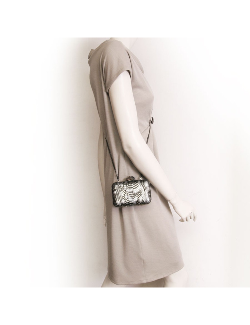 Album HOUSE OF HARLOW 1960 way snake leather black silver and gold