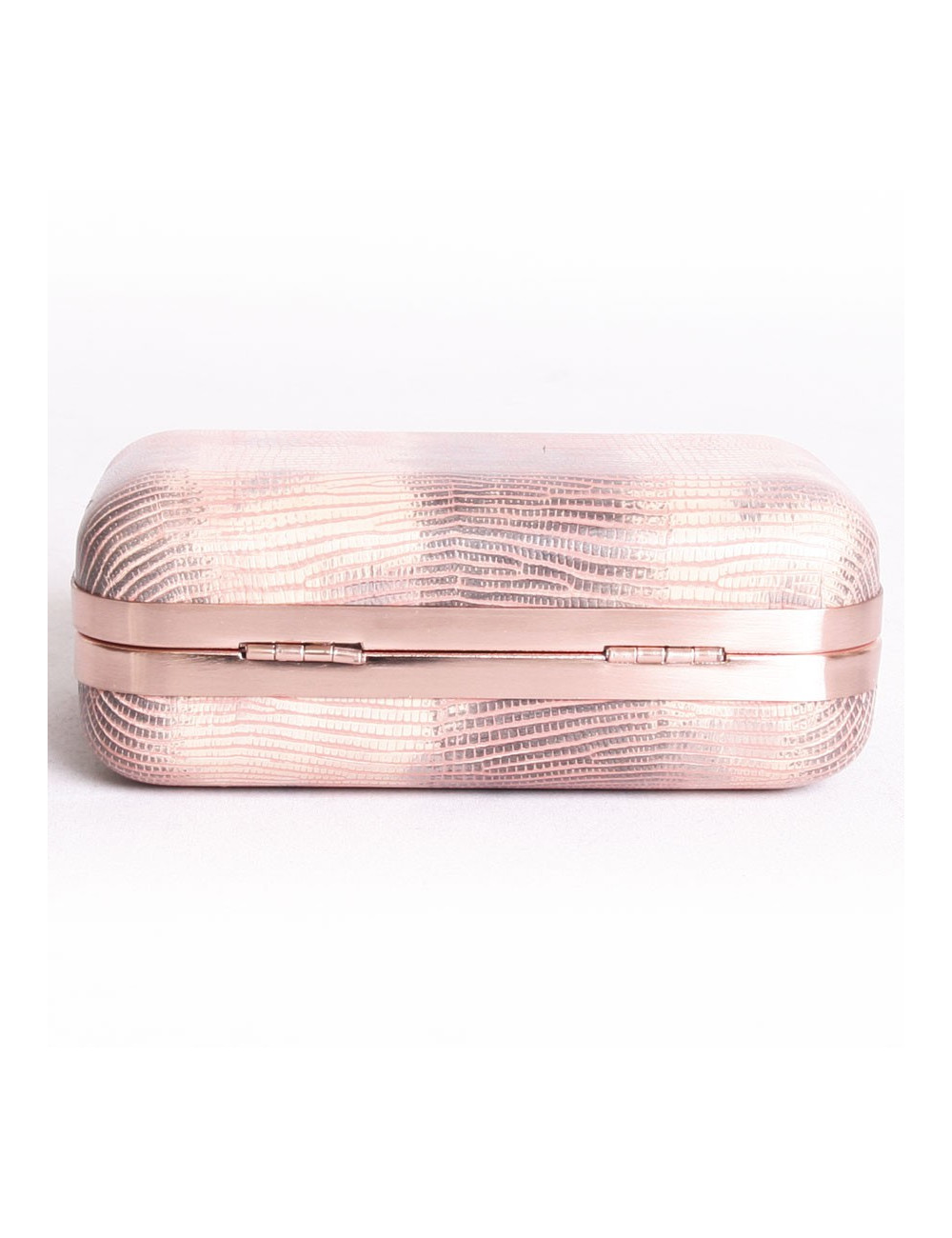 Pochette HOUSE OF HARLOX 1960 en reptile rose et gris