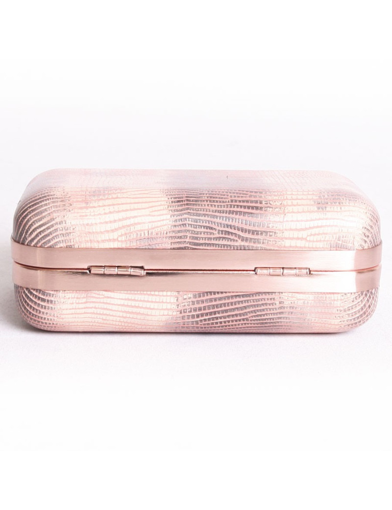 Pochette HOUSE OF HARLOW 1960 en reptile rose et gris