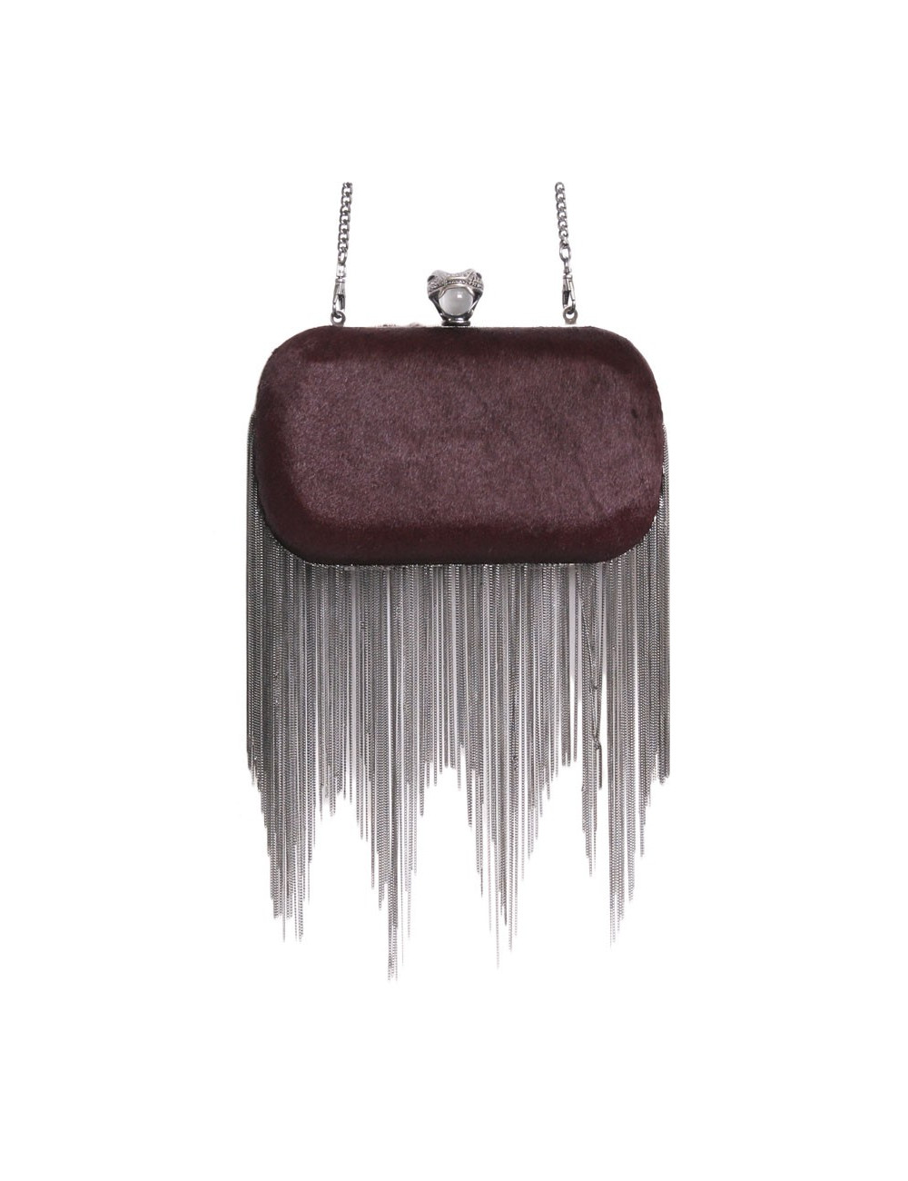 Pochette HOUSE OF HARLOW 1960 en poulain bordeaux 