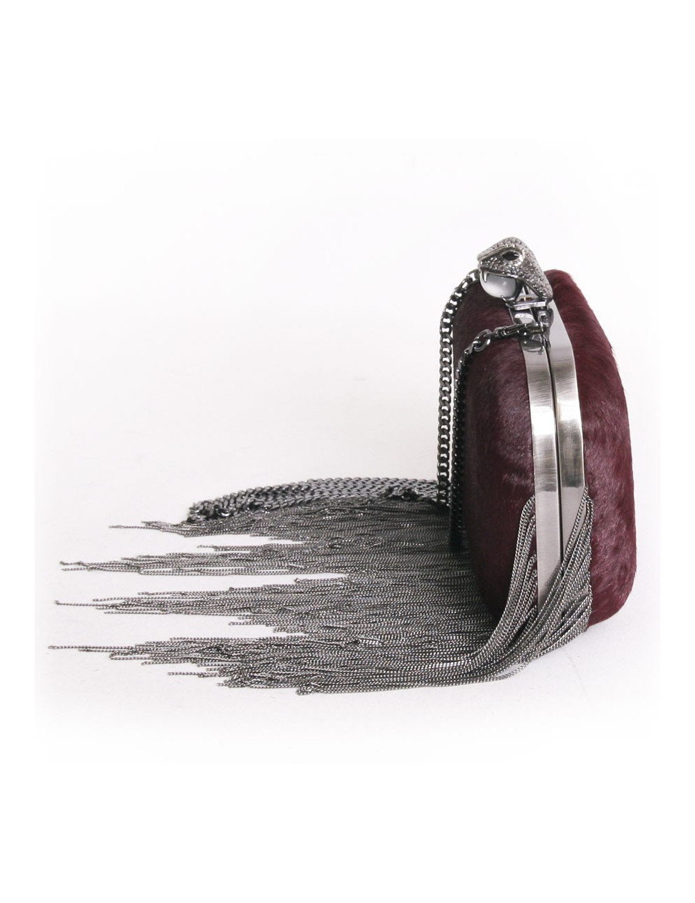 Pochette HOUSE OF HARLOW 1960 en poulain bordeaux 