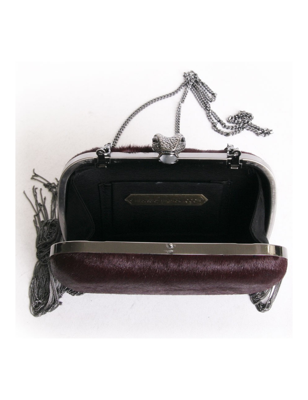 Pochette HOUSE OF HARLOW 1960 en poulain bordeaux 