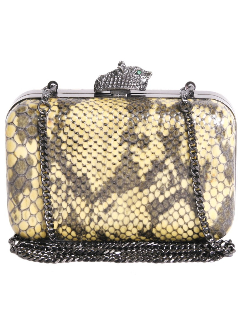 Pochette HOUSE OF HARLOW 1960 serpent jaune et noir