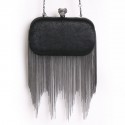 HOUSE OF HARLOW 1960 black foal pouch bag