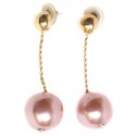 OTHER brand earrings dangling Pearly pink pearls