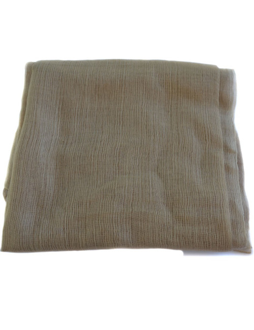 Etole HERMES Plume beige foncé en cachemire et soie