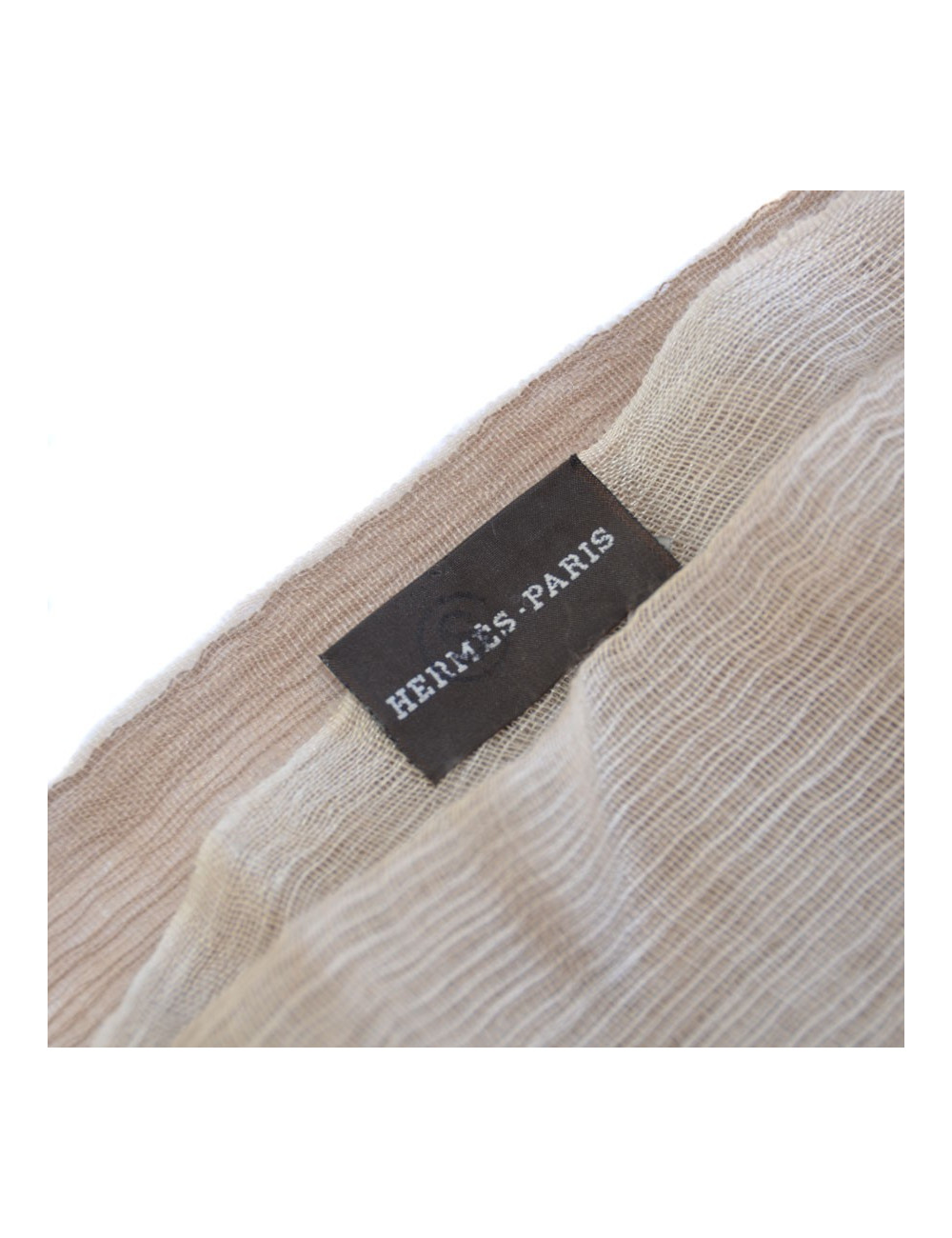 HERMES Plume shawl in a beige cashmere and silk 