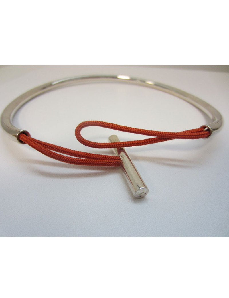 Collier ras de cou argent massif HERMÃˆS