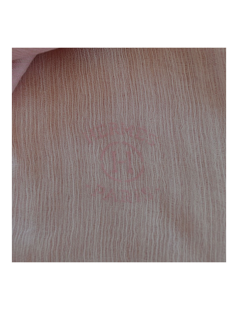 Etole HERMES rose pâle en cachemire et soie