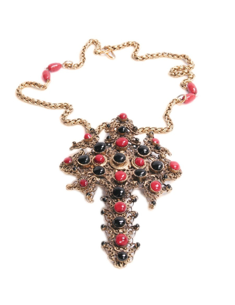 Sautoir croix MARGUERITE DE VALOIS  couture