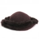 Bob in angora and fur brown hat