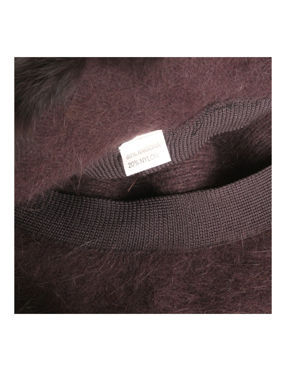 Bob in angora and fur brown hat