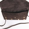 Bag pouch DOMINIQUE AURIENTIS in brown suede studded gold jewelry