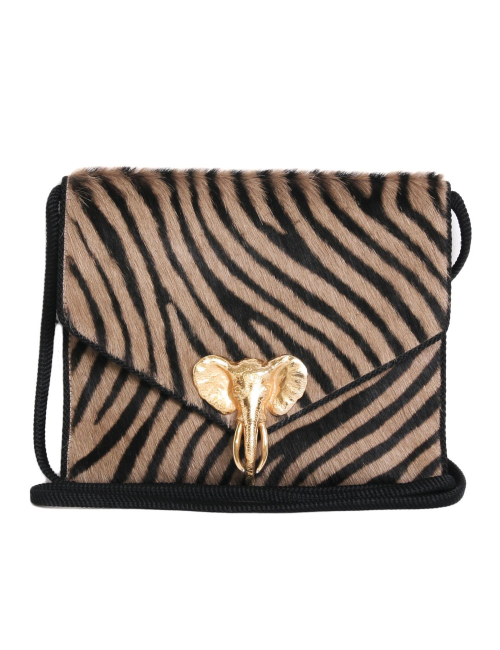 Sac pochette DOMINIQUE AURIANTIS bijou éléphant doré