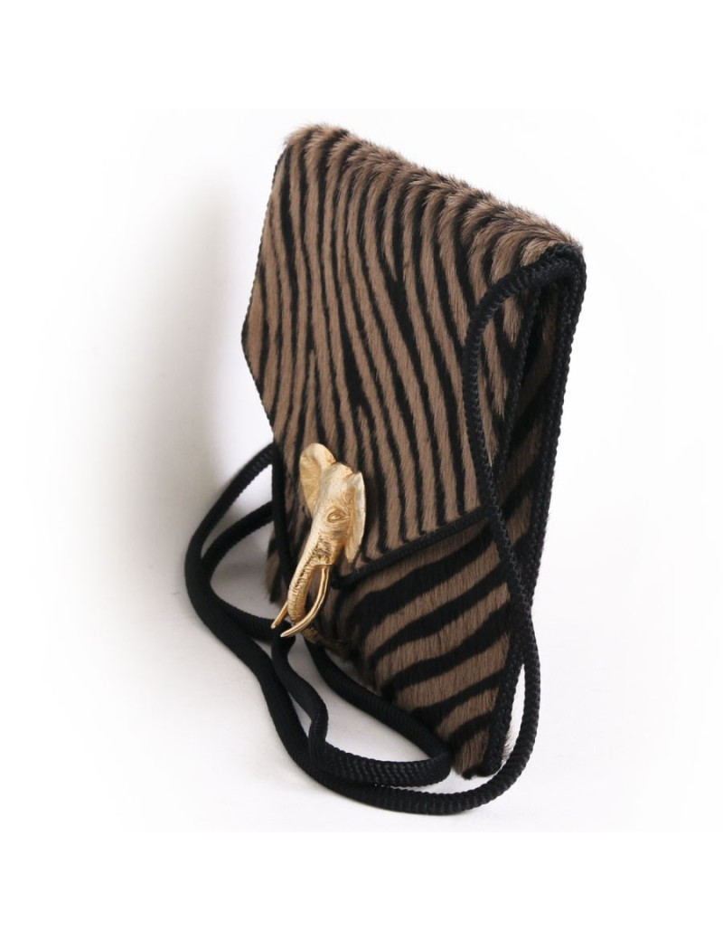 Sac pochette DOMINIQUE AURIANTIS bijou éléphant doré