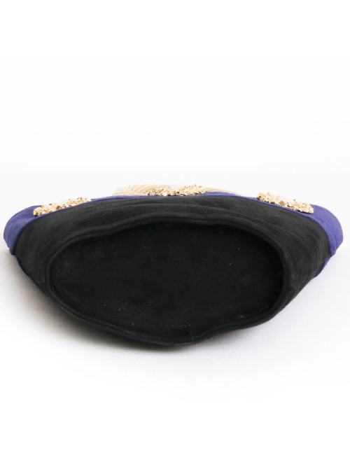 HERVÉ MASSON vintage black and Blue Suede bucket bag