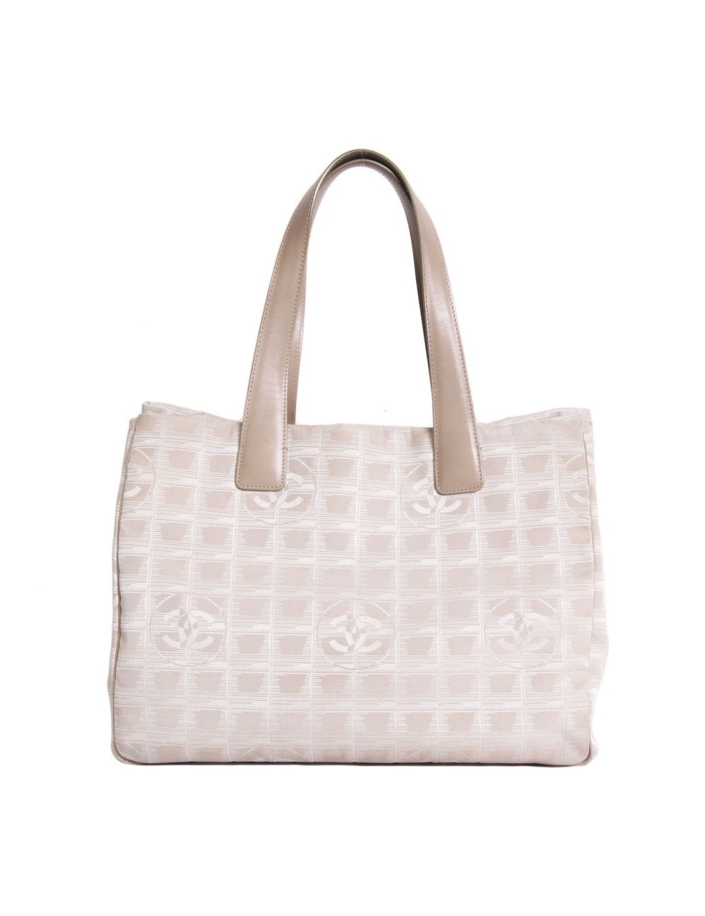 Sac cabas CHANEL beige monogram "ligne voyage"