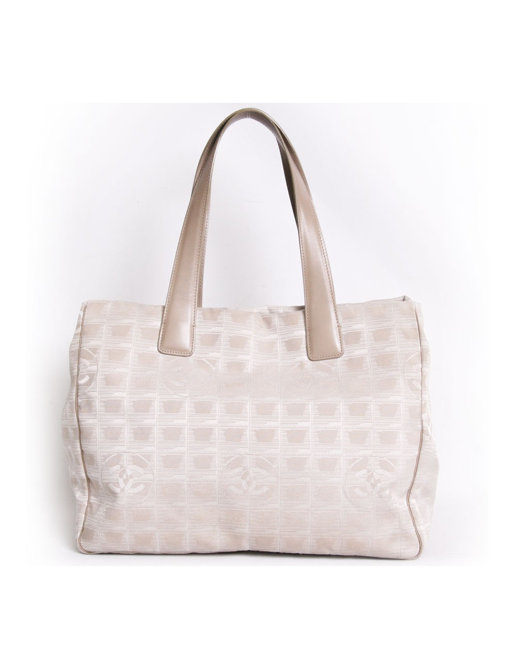 Sac cabas CHANEL beige monogram "ligne voyage"