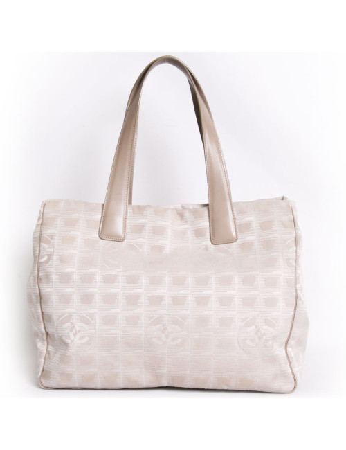 CHANEL beige monogram "travel line" tote bag
