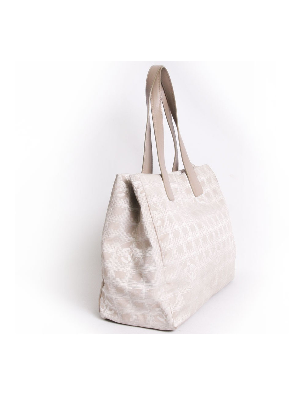 Sac cabas CHANEL beige monogram "ligne voyage"