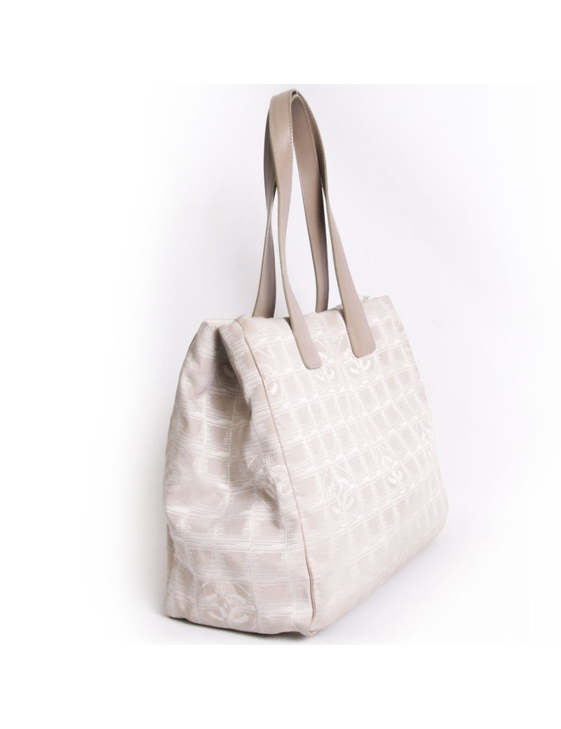CHANEL beige monogram "travel line" tote bag