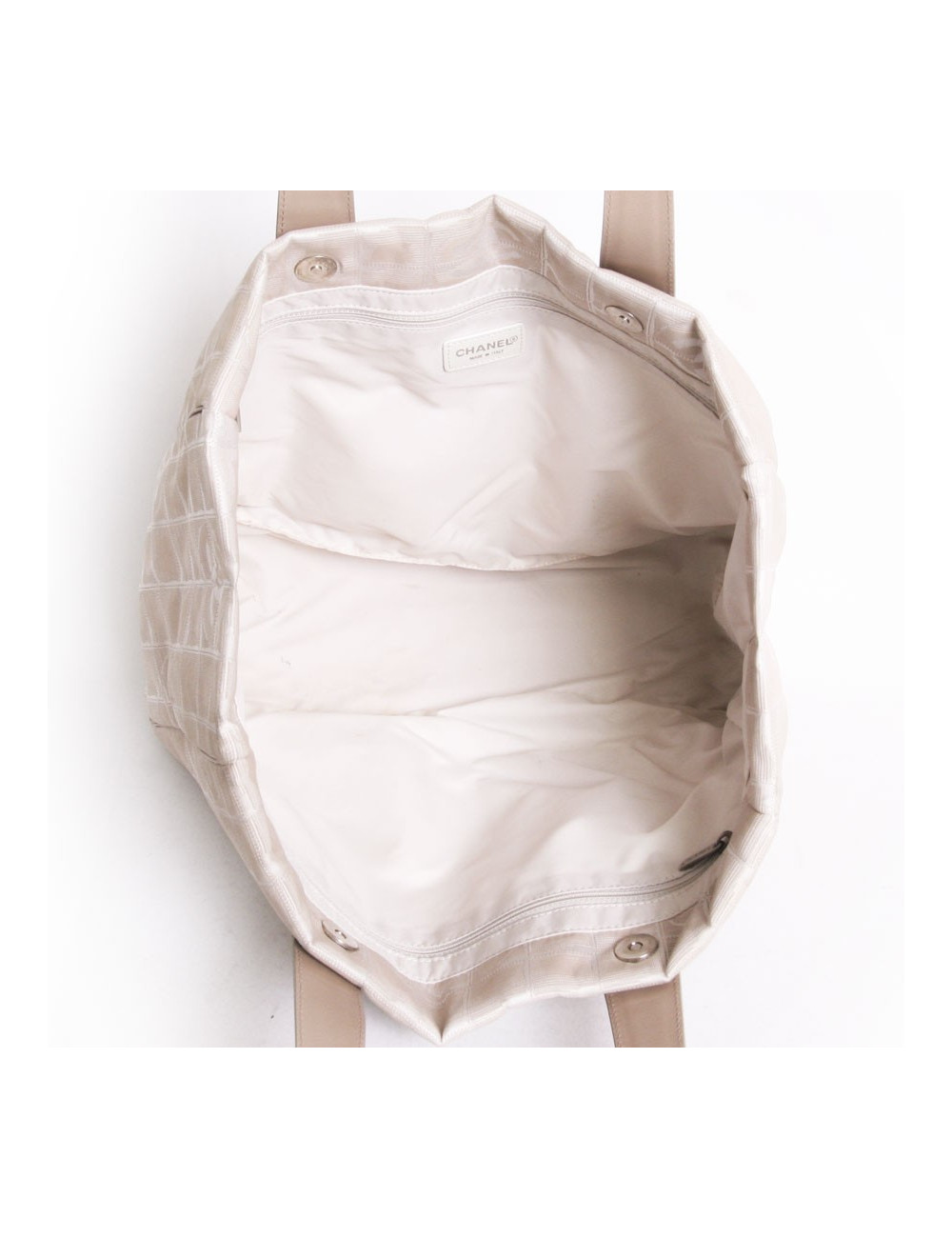 Sac cabas CHANEL beige monogram "ligne voyage"