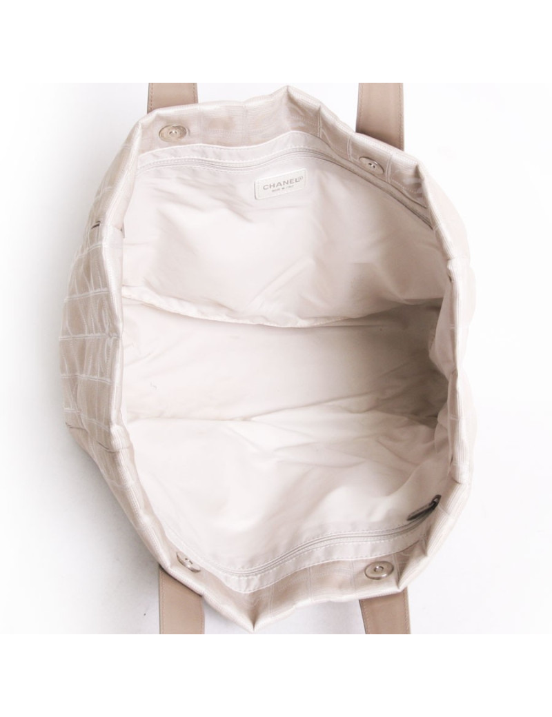 Sac cabas CHANEL beige monogram "ligne voyage"