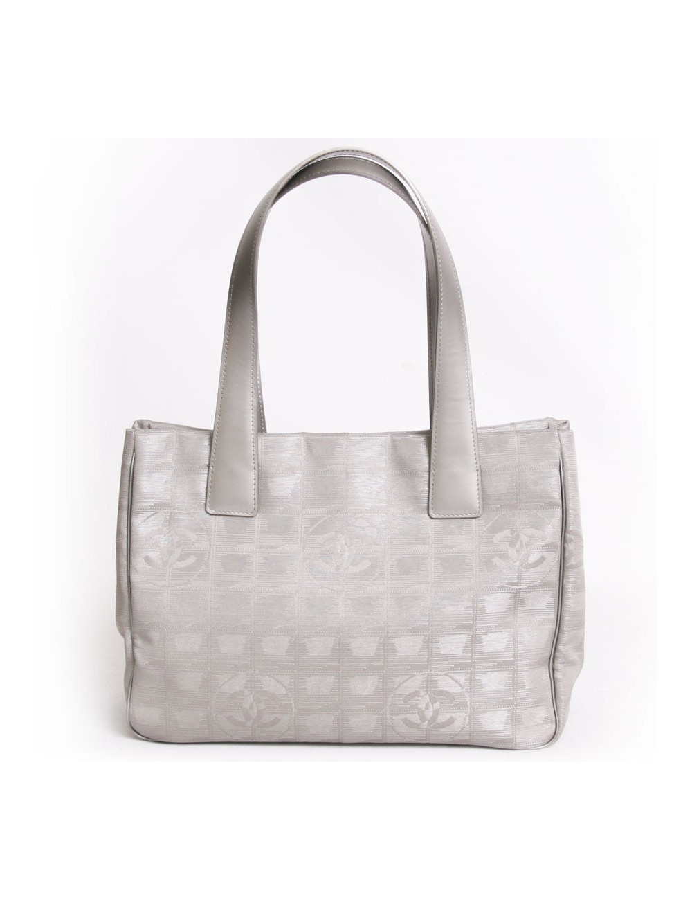 CHANEL bag in silver canvas "line travel"