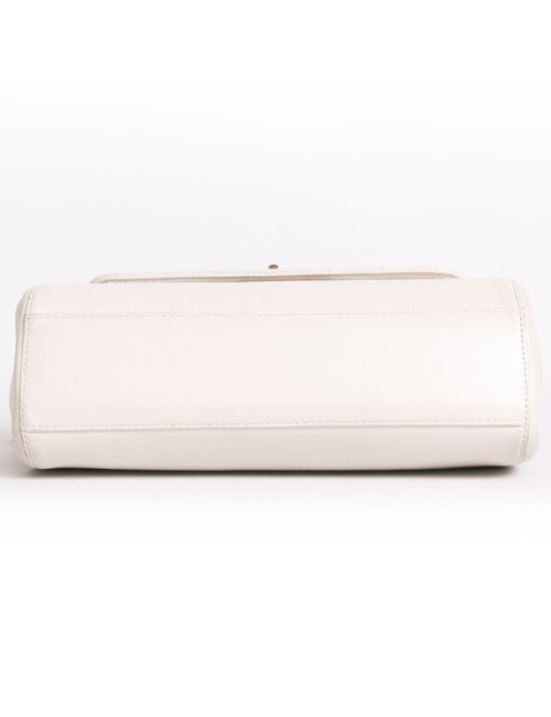 Sac CHANEL   accordeon en cuir d'agneau beige