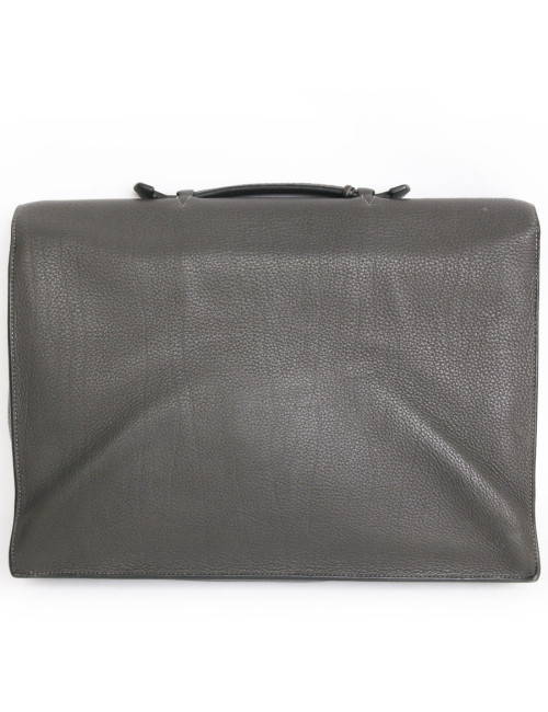 HERMES dispatches in taurillon clemence gray elephant backpack